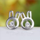 925 Sterling Silver Bunny Stud Earrings