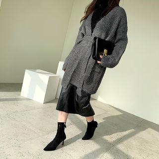 Fluffy Woolen Wrap Cardigan