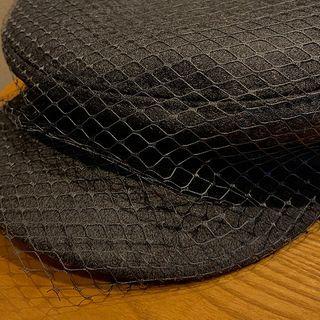 Mesh Overlay Hat Black - One Size