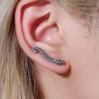 Tentacle Stud Earring 01 - 7532 - 1 Pair - Silver - One Size