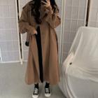Double-breasted Oversize Long Trench Coat