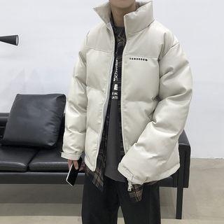 Faux-leather Padded Parka