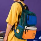 Color Panel Polyester Backpack