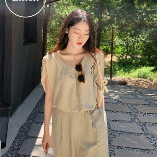 Tie-back Blouson Top