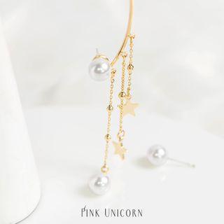 Fringed Earring 1 Pair - Pearl - One Size