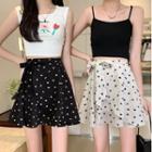 Heart Printed Mini Skirt