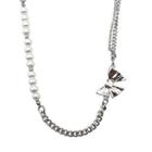Bow Faux Pearl Alloy Necklace