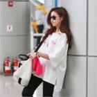3/4-sleeve Printed Boxy-fit T-shirt
