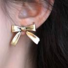 Metal Bow Earring Gold - 1395a#