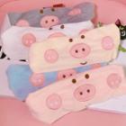 Embroidered Pig Face Wash Headband