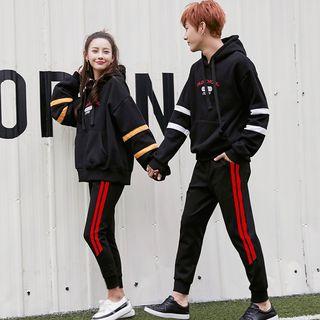 Couple Matching Set: Striped Hoodie + Sweatpants