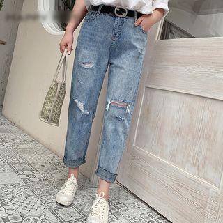 Set: Ripped Harem Jeans + Belt