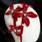 Wedding Butterfly Velvet Hair Clip / Headpiece / Necklace / Set