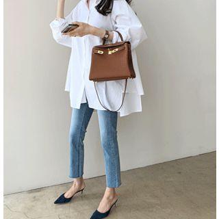 Raglan-shoulder Flared Shirt