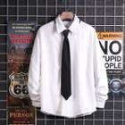 Set: Plain Shirt + Neck Tie
