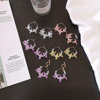 Acrylic Flower Mini Hoop Earring
