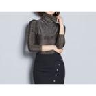 Long-sleeve High-neck Top