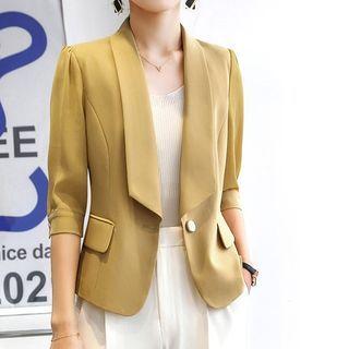 3/4-sleeve One-button Jacket / Dress Pants / Set