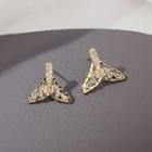 Rhinestone Alloy Mermaid Tail Earring A158 - 06 - White & Gold - One Size