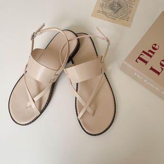 Loop-toe Sling-back Sandals