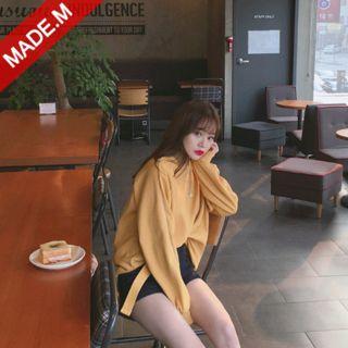 Raglan-sleeve Contrast-trim Sweatshirt