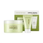Nature Republic - Green Derma Mild Cream Set: Mild Cream 190ml + Foam Cleanser 30ml 2pcs