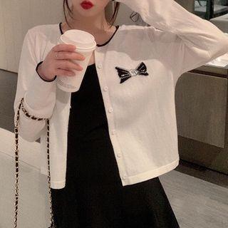 Bow Print Cardigan