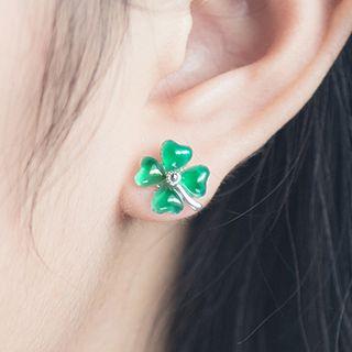 925 Sterling Silver Lucky Clover Earring