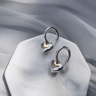 Heart Alloy Dangle Earring 1 Pair - Silver - One Size