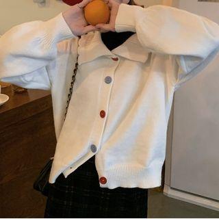 Two Tone Button Cardigan