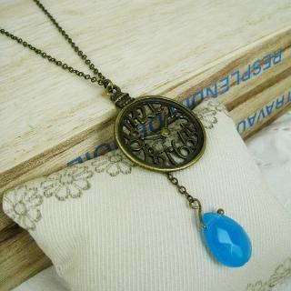 Copper Pocket Watch Necklace