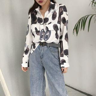 Print Short-sleeve Loose-fit Shirt