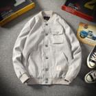 Corduroy Buttoned Baseball Jacket