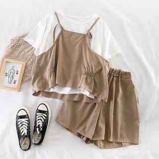 Set: T-shirt + Camisole Top + Shorts