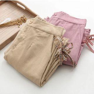Frill Trim Corduroy Culottes