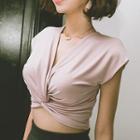Cap-sleeve Cropped Top