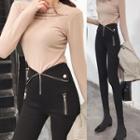 Zipped Front Skinny Pants