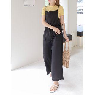 Drawstring Wide-leg Jumpsuit