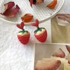 Strawberry Drop Earring 1 Pair - Red - One Size