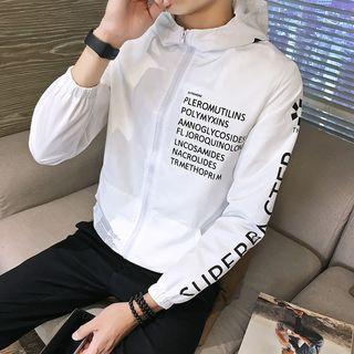 Long-sleeve Hooded Fleece-lined Windbreaker