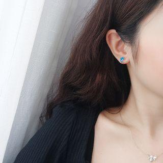 925 Sterling Silver Dolphin Earring 1 Pair - 925 Silver - Stud Earring - As Shown In Figure - One Size