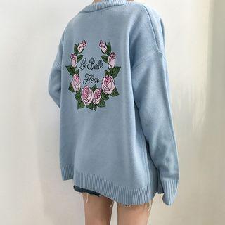 Flowers Embroidered Cardigan