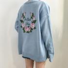 Flowers Embroidered Cardigan