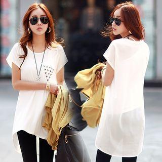 Studded Short Sleeve Dip Back T-shirt