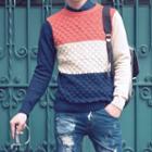 Colour Block Ribbed Sweater