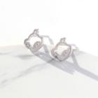 925 Sterling Silver Pig Stud Earring One Pair - Pig Stud Earring - One Size
