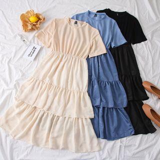 Layered Short-sleeved Dress