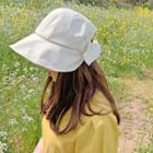 Tie-back Canvas Sun Hat Oatmeal - One Size