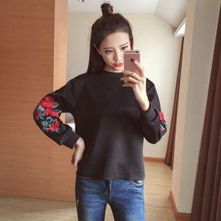 Embroidery Sleeve Pullover