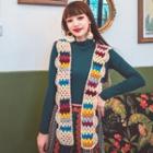Color Block Yarn Vest